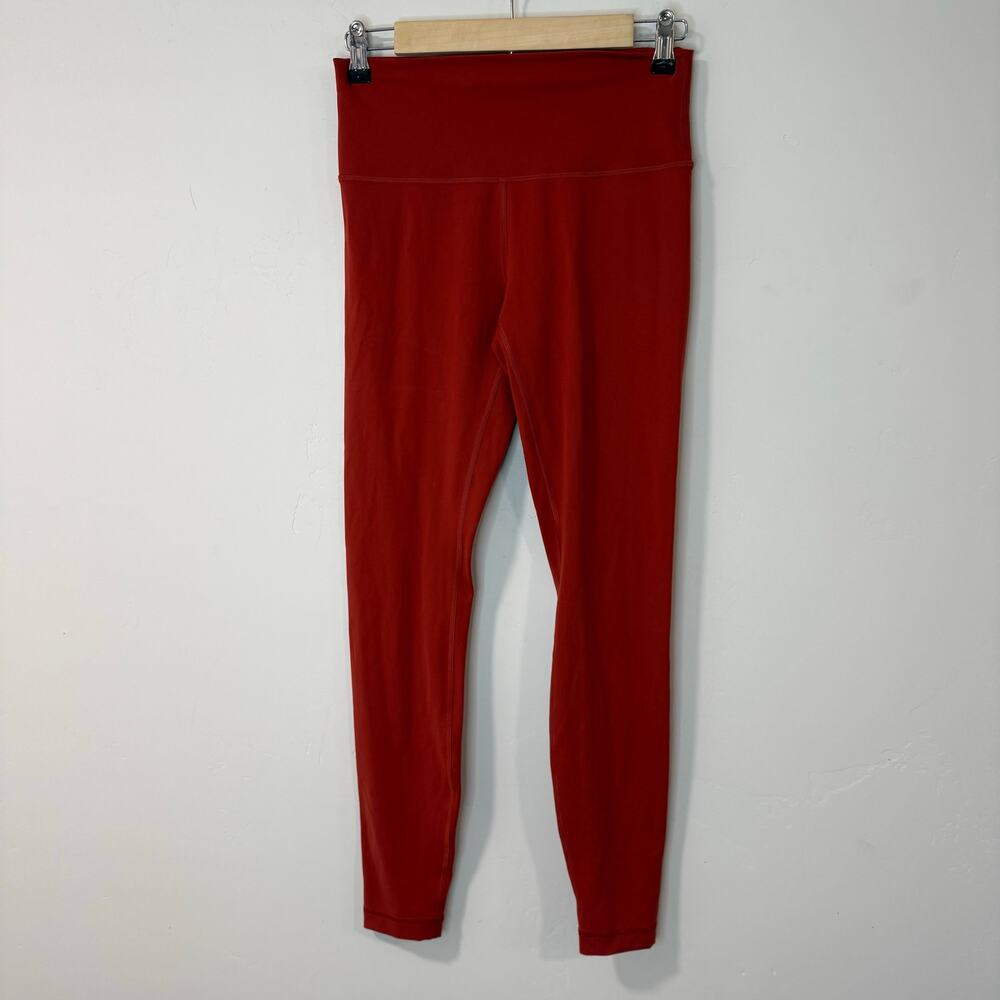 Lululemon Women's Wunder Train High Rise Tight Leggings 28" Red Orange 8